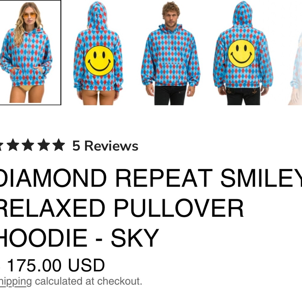 Aviator Nation Smiley Hoodie